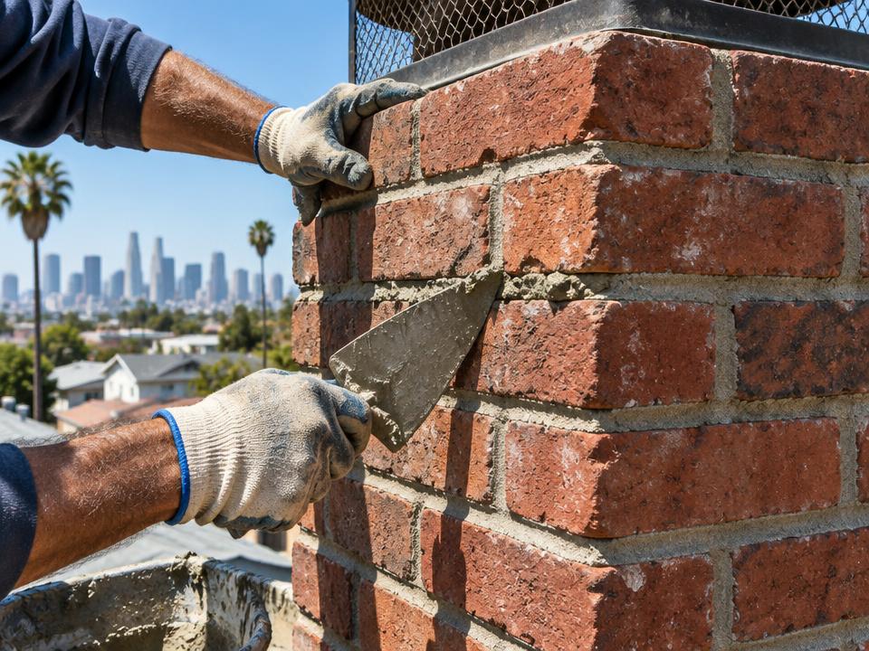 Chimney masonry and tuckpointing repair in Los Angeles, CA